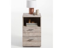 Nachtkommode >Katharyn< in Sandeiche - 35x61,5x39,9cm (BxHxT)