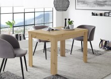 Esstisch >Monterrey< ausziehbar bis 176cm, Asteiche Dekor - 120/176x78x80cm (BxHxT)