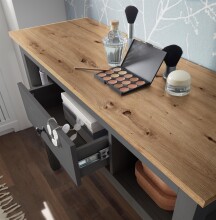Schminktisch >Bozeman< in Graphit - 114x86x41cm (BxHxT)
