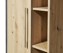 Hochschrank >Nebraska< in Matera Beton - 50x160x31cm (BxHxT)