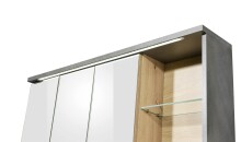 Badezimmer-Set >Nebraska< (3-teilig) in Matera Beton - 180x190x53cm (BxHxT)