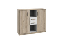 Kommode >Canton< in San Remo Eiche - 122x105x40cm (BxHxT)