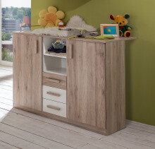 Babyzimmer-Komplettset >Canton< (9-teilig) in San Remo Eiche
