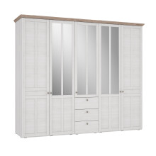 Kleiderschrank >Indianapolis< in Schneeeiche -...