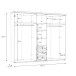 Kleiderschrank >Indianapolis< in Schneeeiche - 254,4x216,6x62,1cm (BxHxT)