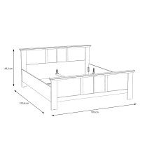 Schlafzimmer-Set >Indianapolis< (4-teilig) in Schneeeiche