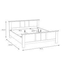 Schlafzimmer-Set >Indianapolis< (4-teilig) in Schneeeiche