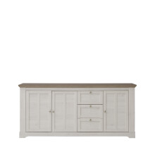 Sideboard >Indianapolis< in Schneeeiche - 204,7x92,5x44,3cm (BxHxT)