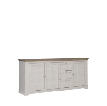 Sideboard >Indianapolis< in Schneeeiche - 204,7x92,5x44,3cm (BxHxT)