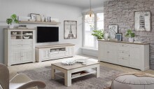 Sideboard >Indianapolis< in Schneeeiche - 204,7x92,5x44,3cm (BxHxT)