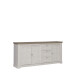Sideboard >Indianapolis< in Schneeeiche - 204,7x92,5x44,3cm (BxHxT)