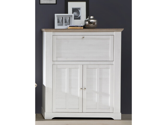 Highboard >Indianapolis< in Schneeeiche - 115,3x136,1x44,3cm (BxHxT)