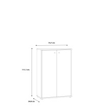 Kommode >Tembi< in Weiß - 73,7x111,1x34,8cm (BxHxT)