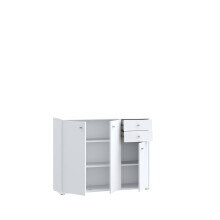 Kommode >Tembi< in Weiß - 108,8x85,5x34,8cm (BxHxT)