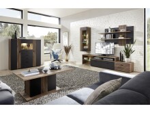 Hängevitrine >Lydias< in Flagstaff Oak Umbria - 45x129x38cm (BxHxT)