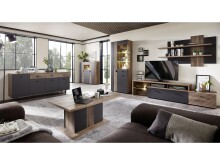 Wandregal >Lydias< in Flagstaff Oak Umbria - 150x88x22cm (BxHxT)