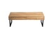 Couchtisch >Livvyy< in Wildeiche aus Massivholz, Metall - 110x35x60cm (BxHxT)