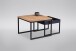 Couchtisch >Detroit< in Wildeiche aus Massivholz, Metall - 60x45x60cm (BxHxT)
