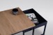 Couchtisch >Detroit< in Wildeiche aus Massivholz, Metall - 60x45x60cm (BxHxT)
