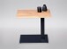 Beistelltisch >Beulah< in Wildeiche aus Massivholz, Metall - 55x50x40cm (BxHxT)