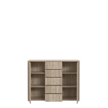 Kommode >Tembi< in Sonoma-Eiche - 108,8x85,5x34,8cm (BxHxT)