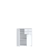 Kommode >Tembi< in Weiß - 73.7x85.5x34.8cm (BxHxT)