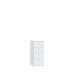 Kommode >Tembi< in Weiß - 38.6x85.5x34.8cm (BxHxT)