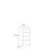 Kommode >Tembi< in Weiß - 38.6x85.5x34.8cm (BxHxT)