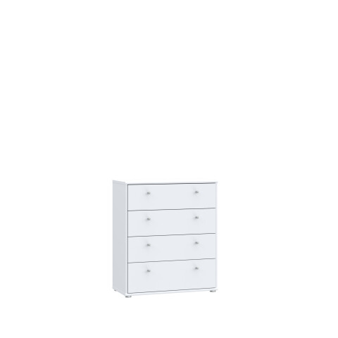 Kommode >Tembi< in Weiß - 73.7x85.5x34.8cm (BxHxT)