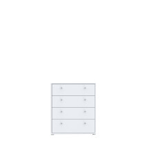 Kommode >Tembi< in Weiß - 73.7x85.5x34.8cm (BxHxT)