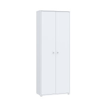 Aktenschrank >Tembi< in Weiß - 73.7x197.5x34.8cm (BxHxT)