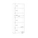 Aktenschrank >Tembi< in Weiß - 73.7x197.5x34.8cm (BxHxT)