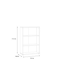 Regal >Tembi< in Weiß - 73.7x111.1x34.8cm (BxHxT)