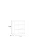 Regal >Tembi< in Weiß - 73.7x85.5x34.8cm (BxHxT)