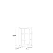 Regal >Tembi< in Weiß - 54x85.5x34.8cm (BxHxT)