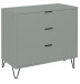 Kommode >Boulder< in Pine Green matt Lack DB - 81x82x45cm (BxHxT)