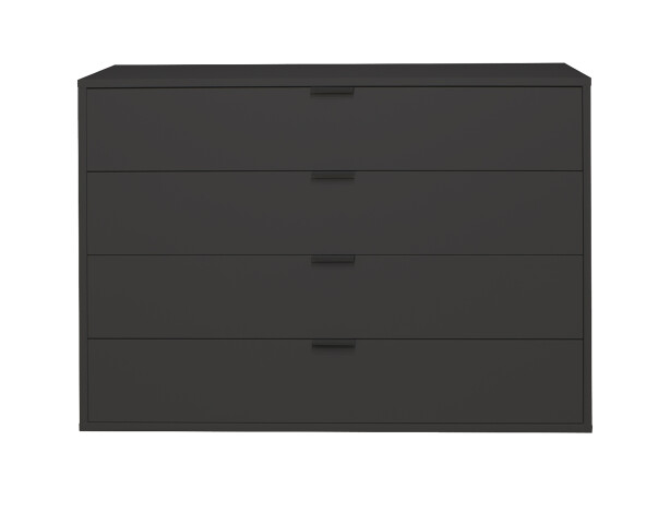 Kommode >Boulder< in Anthrazit matt Lack BG - 119x87x45cm (BxHxT)