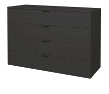Kommode >Boulder< in Anthrazit matt Lack BG - 119x87x45cm (BxHxT)