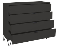 Kommode >Boulder< in Anthrazit matt Lack DB - 119x102x45cm (BxHxT)