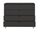 Kommode >Boulder< in Anthrazit matt Lack DB - 119x102x45cm (BxHxT)