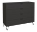 Kommode >Boulder< in Anthrazit matt Lack DB - 119x102x45cm (BxHxT)