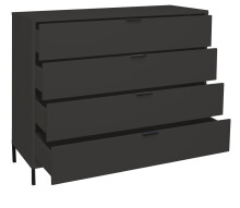 Kommode >Boulder< in Anthrazit matt Lack QF - 119x102x45cm (BxHxT)