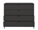 Kommode >Boulder< in Anthrazit matt Lack QF - 119x102x45cm (BxHxT)