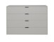 Kommode >Boulder< in Kreidegrau matt Lack BG - 119x87x45cm (BxHxT)