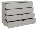 Kommode >Boulder< in Kreidegrau matt Lack BG - 119x87x45cm (BxHxT)