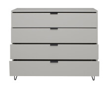 Kommode >Boulder< in Kreidegrau matt Lack DB - 119x102x45cm (BxHxT)