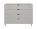 Kommode >Boulder< in Kreidegrau matt Lack DB - 119x102x45cm (BxHxT)