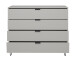 Kommode >Boulder< in Kreidegrau matt Lack DB - 119x102x45cm (BxHxT)
