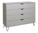 Kommode >Boulder< in Kreidegrau matt Lack DB - 119x102x45cm (BxHxT)