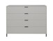 Kommode >Boulder< in Kreidegrau matt Lack QF - 119x102x45cm (BxHxT)